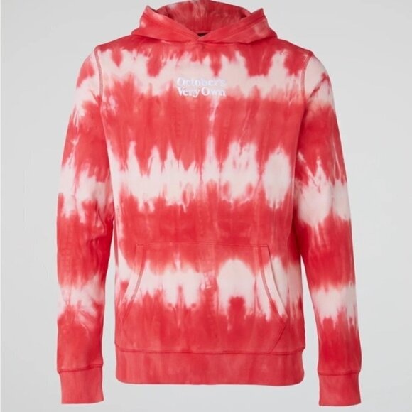Rare Octobers Very Own OVO Marble Dye Hoodie XL Red - Picture 2 of 6
